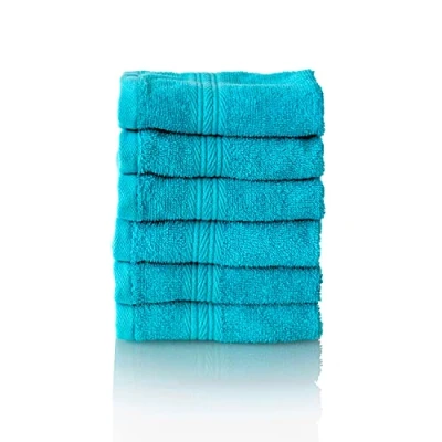 Afbeelding van Glart Premium badstoffen handdoekenset, kleur: TURQUOISE, 2 gezichtsdoekjes van 30 x cm