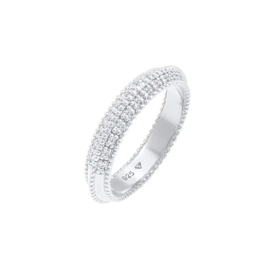 Afbeelding van Elli DIAMONDS Damesring verlovingsdiamant (0,12 ct.) in 925 Sterling Zilver