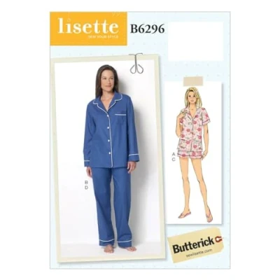 Afbeelding van Butterick Patroon 6296 A5 Maten 6 14 Misses Top/Shorts en Broek Naaipatroon, meerkleurig Wit