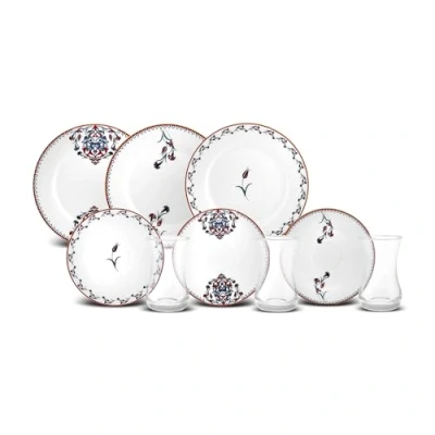 Afbeelding van Karaca Nakkaş Dessert Set 6 Persoons 18 Delig