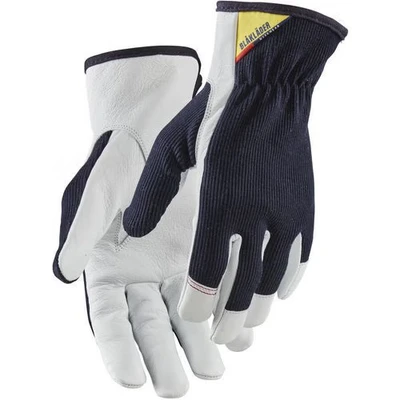 Afbeelding van Blaklader Werkhandschoen leer 2801 1458 Donkerblauw/Wit 11