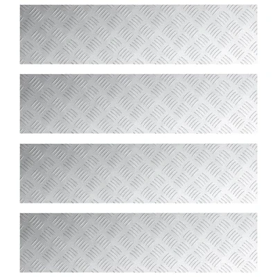 Afbeelding van vidaXL Zilver Metaal 100 x 25 0.2 cm Antislip Traplopers