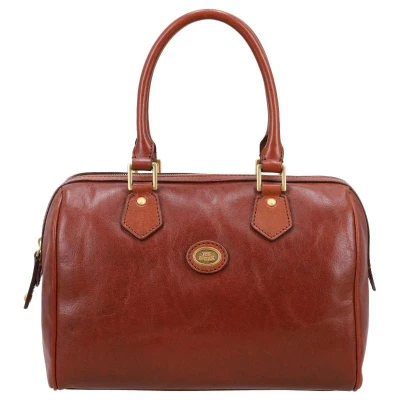 Afbeelding van The Bridge Story Donna Ladies Barrel Handbag brown Damestas Leren tas