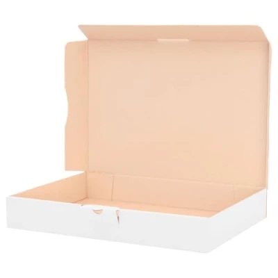Afbeelding van verpacking Maxi postdozen, 320 x 225 50 mm, maxibrief, MB 4, wit, verzenddoos, DIN A4 (binnenmaat 315 220 45 mm), boekenzending (50 stuks)