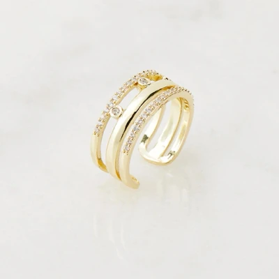 Afbeelding van Alevine Jewellery Ring Olivia Met witte stenen
