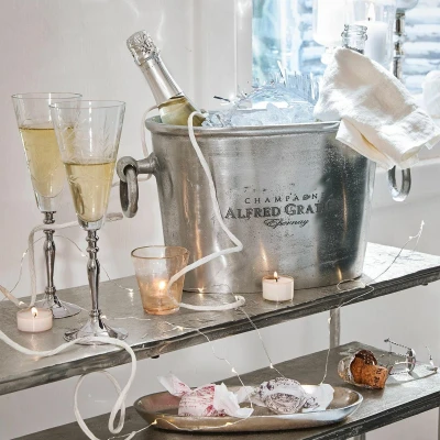 Afbeelding van LOBERON Champagnekoeler Alfred zilverkleurig