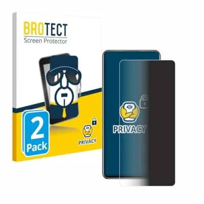 Afbeelding van BROTECT Sichtschutzfolie Anti Spy Privacy Folie Blaulicht Schutz (2 Stuk, ZTE Axon 30 Ultra 5G), Smartphone beschermfolie, Blauw