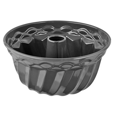 Afbeelding van Dr. Oetker Gugelhupfform Ø 22 cm EXCLUSIVE, traditionele bakvorm voor heerlijke tulbandvorm, cakevorm met emaille verzegeling (kleur: grijs bruin/crème), hoeveelheid: 1 stuk