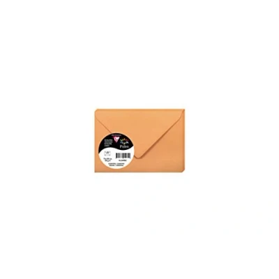 Afbeelding van Clairefontaine Ref 5490C Stuifmeel Enveloppen (Pack van 20) 75 x 100mm formaat, 120gsm papier, gegomde afdichting, inkjet &amp; laser printer compatibel, zuurvrij Clementine Orange