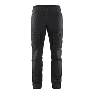 Afbeelding van Blaklader Service werkbroek met stretch 1456 1845 Zwart/Donkergrijs C154