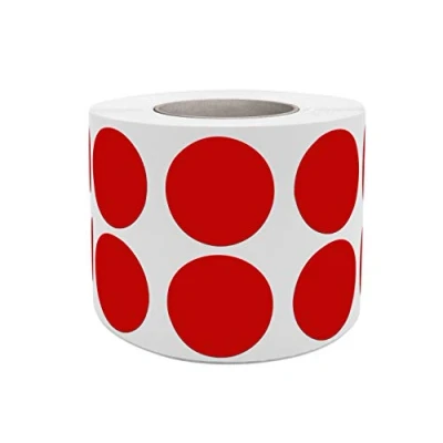 Afbeelding van Royal Green Red Label Rolls voor Kleurcodering 19mm Permanente Zelfklevende Dot Stickers 2 cm 1050 Pack