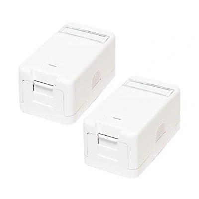 Afbeelding van Faconet® 2x opbouwdoos voor Keystone Jacks bijv. RJ45 LAN netwerk, USB of coax (opbouwdoos 1 voudig)