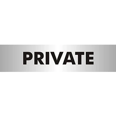 Afbeelding van Seco Privé teken, 190mm x 45mm 2mm Geborsteld Aluminium Effect Acryl