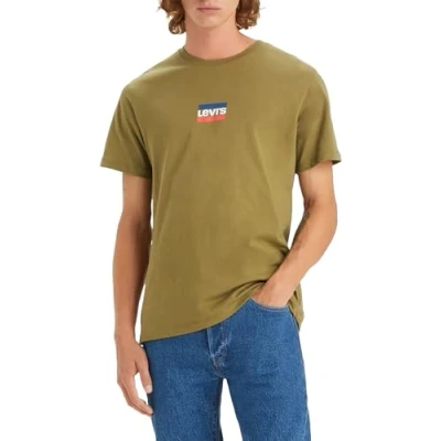 Afbeelding van Levi&#039;s Graphic Crewneck Tshirt print, Heren, Maat: XS, Olive
