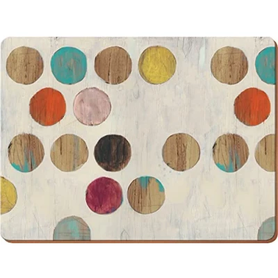Afbeelding van Creative Tops Retro Spot Premium placemats met achterkant van kurk in 4 delige set, 40 x 29 cm (15¾ 11½ inch)