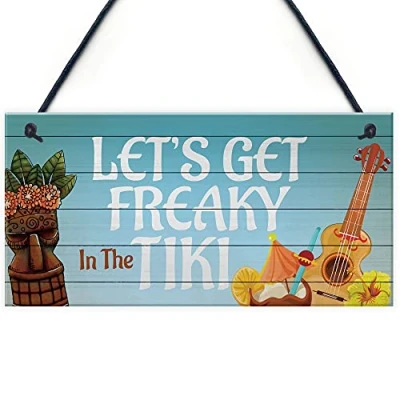 Afbeelding van RED OCEAN Nieuwigheid Tiki Bar Teken Thuis Decor Cocktail Tuin Opknoping Plaque