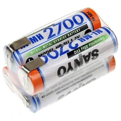 Afbeelding van Panasonic accupack 4,8 V 2700 mAh F2x2 kubus cel AA HR 3U LF Z vorm