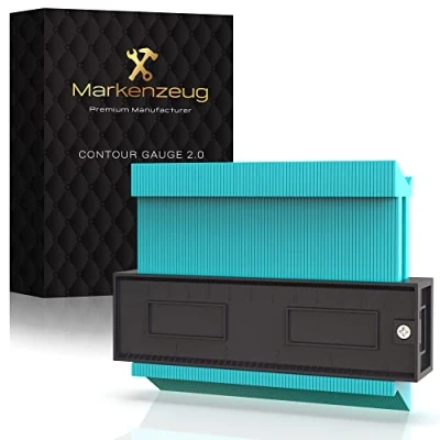 Afbeelding van MARKENZEUG® Premium contourmeter, gereedschap, contourmeter met vergrendeling, voor laminaat en tegels, hout, op maat gesneden