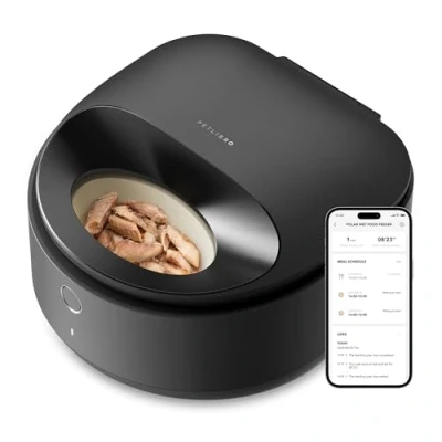 Afbeelding van PETLIBRO Voederautomaat voor katten, natvoer, 2,4 GHz wifi smart app bediening, herziening natvoerautomaat katten met halfgeleiderkoeling, 3 dagen echte versheid, wet food voerdispenser