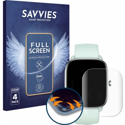 Afbeelding van Savvies Screenprotector voor Huami Amazfit GTS 4 Mini Folie Beschermfolie transparant volledig dekking (4 Stuks)