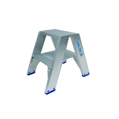 Afbeelding van Solide dubbele trapladder 2x2 treden