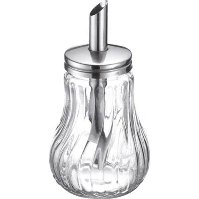 Afbeelding van Suikerstrooier 15cm, rvs/glas 25cl per 2