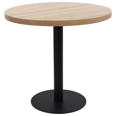 Afbeelding van Bistrotafel 80 cm MDF lichtbruin