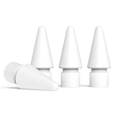 Afbeelding van elago [4 Pack] Vervanging Potlood Tips Compatibel met Apple Pencil Pro, (2e &amp; 1e Generatie) en (USB C), Slijtvaste Hoge Gevoeligheid Nibs