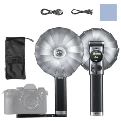 Afbeelding van Godox Lux Master Retrocamera flitser GN25, kleuren touchpaneel, 2,4 G TTL autoflits, HSS, 460 flitsen, volledige prestaties met flitshouder, vervanging voor Canon, Nikon, Sony, Fujifilm, Olympus