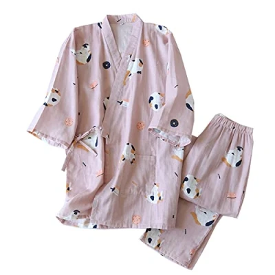 Afbeelding van Puur katoen Womens Japanse kimono pyjama pak, Color 41 l, L