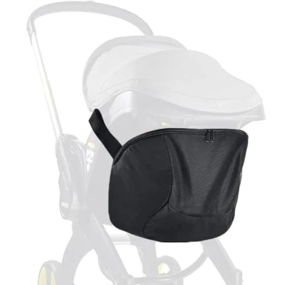 Afbeelding van iNszkoos Clip On kinderwagen opbergtas compatibel met Doona wandelwagen autostoel, buggy organizer tas rits klik op &amp; grote opbergruimte,