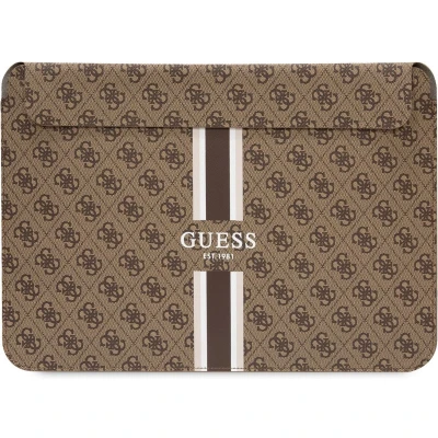 Afbeelding van Guess 4G Printed Stripe Sleeve voor o.a. Apple MacBook (16&quot;) Bruin