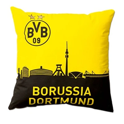 Afbeelding van Borussia Dortmund polyester, Dortmund, kussen met skyline, zwart/geel, 40 x cm, 1 stuk (1 stuk)