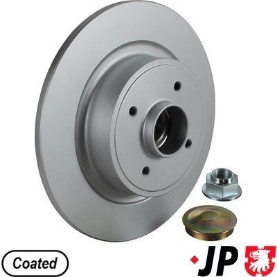 Afbeelding van JP GROUP 4363201200 Remschijf Achteras 274 11 4 volledig Gecoat Met wiellager, ingebouwde magnetische sensorring RENAULT: GRAND SCENIC 2