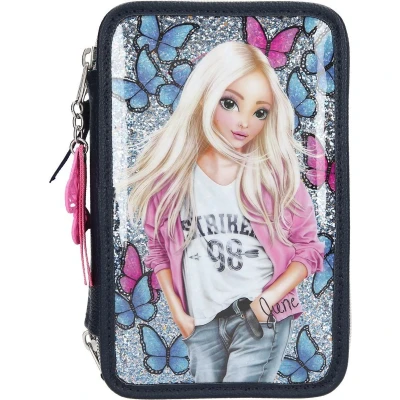 Afbeelding van Depesche TOPModel 3 vaks etui BUTTERFLY