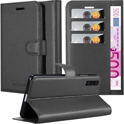 Afbeelding van Cadorabo Hoesje geschikt voor Samsung Galaxy A50 4G / A50s A30s in PHANTOM ZWART Beschermhoes met magnetische sluiting, standfunctie en kaartvakje Book Case Cover Etui
