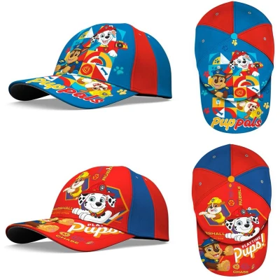 Afbeelding van Paw Patrol Petten Set van 2 Rood &amp; Blauw 100% Katoen Kinder Pet