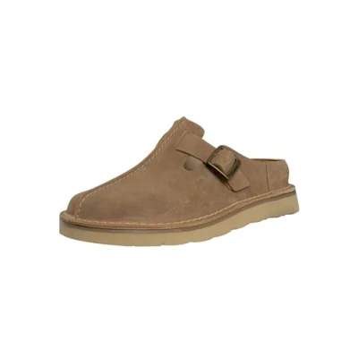 Afbeelding van Clarks Heren Solsbury Mule Slide Sandaal, Donker Zand Suede, 6 UK, 39.5 EU