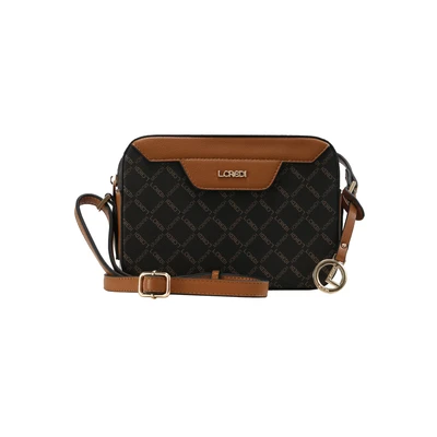 Afbeelding van L.CREDI Schoudertas Filiberta Crossbody Bag Brown Donkerbruin