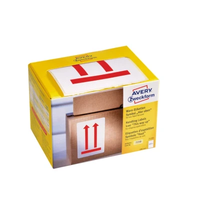 Afbeelding van Avery Waarschuwingsetiketten met symbool 74 x 100 mm, rood, permanent