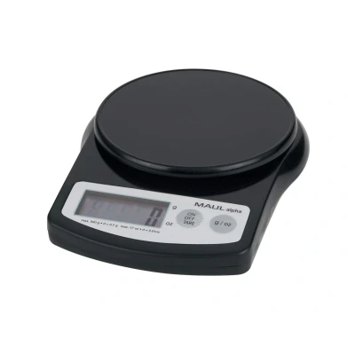 Afbeelding van Maul MAULalpha 500G 16405 90 Brievenweegschaal Weegbereik (max.) 0.5 kg Resolutie 0.1 g werkt op batterijen Zwart