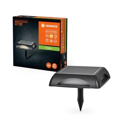 Afbeelding van LEDVANCE ENDURA STYLE SQUARE WALL buitenlantaarn, 1,2W, 60lm, donkergrijs, indirecte verlichting, oplaadbare batterij, beschermingsklasse IP65, 3.000K kleurtemperatuur, warm witte lichtkleur, wandlamp