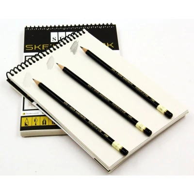Afbeelding van Südor Schetsboek A5 14,8 x 21 cm 2 pack spiraalgebonden schetsblokken elk 100 pagina&#039;s / 50 vellen zuurvrij wit tekenpapier gsm tekenboek voor schetsen en notities