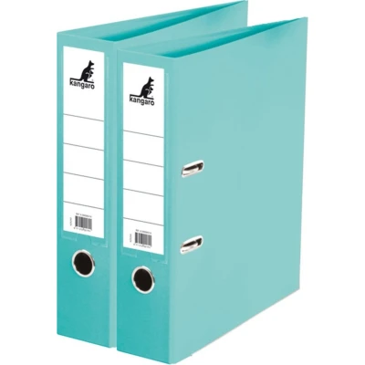 Afbeelding van 2x Ringmappen/ordners turquoise A4 75 mm Opbergmap