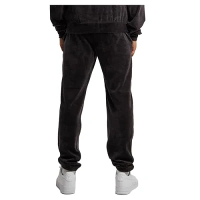 Afbeelding van Urban Classics Heren sportbroek Velvet Trackpants, casual trainingsbroek voor mannen, losse pasvorm, maten S 5XL, zwart, 4XL
