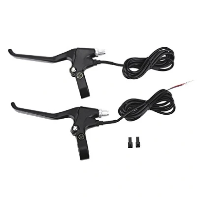 Afbeelding van Paar remhendel voor fiets, MTB, remgreep, draadsnelheid, 1,5 m, remset van aluminiumlegering, universeel, e stuur, 22,5 mm