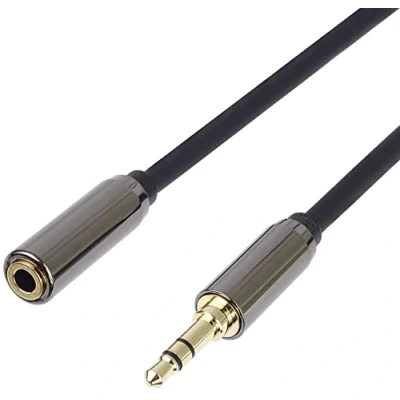 Afbeelding van PremiumCord Verlenging HQ jackkabel 3,5 mm, jack stereoJack stekker naar bus, Aux headset audio verlengkabel, afgeschermd, metalen connector, M/F, lengte 3 m