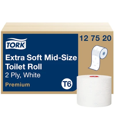 Afbeelding van Tork Premium Toilet papier compact rol 2 lgs T6