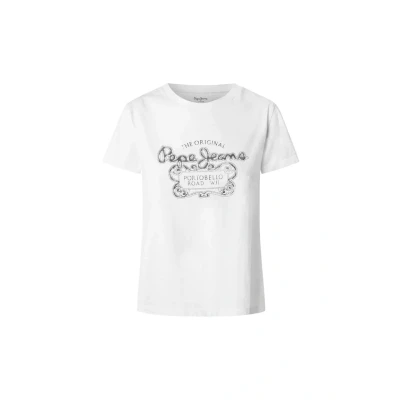 Afbeelding van Pepe Jeans Dames ROSABELLA T shirt, wit (WIT), M, wit(wit), M