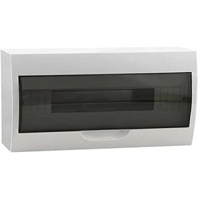 Afbeelding van Zekeringkast kleine verdeler IP40 opbouw onderverdeling 1 rijen 12 modules 1x12 enkele rij met DIN rail opbouwverdeler verdelerkasten montage verdeeldoos